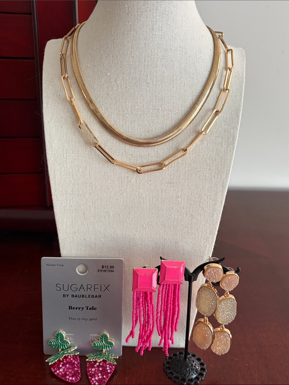 SugarFix by Bauble Bar Necklace and Earring Bundle